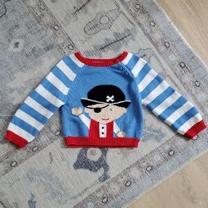 Zubels Baby Boy Pirate Sweater 100% Cotton Sz12m